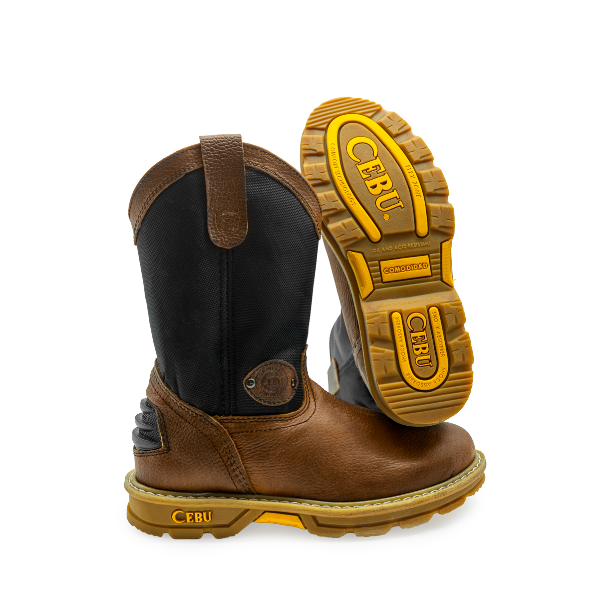 Botas de trabajo sin cordones de 10 "con punta suave HL100 para hombre