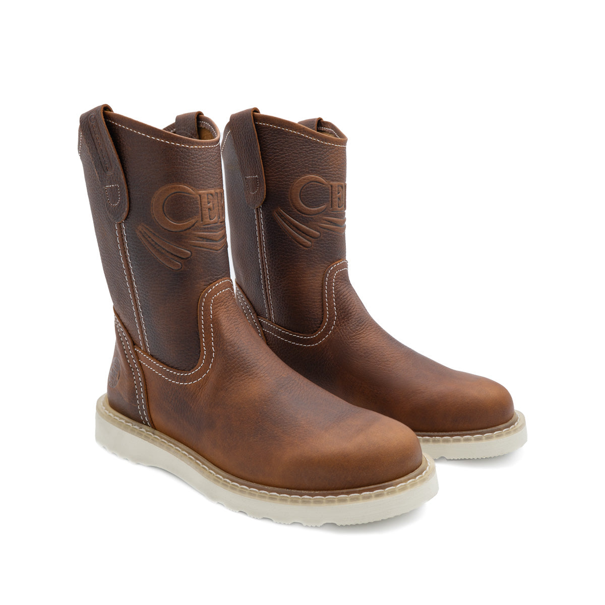 Wide-fit Rul 500 work boots in black, brown, tan, and shedron