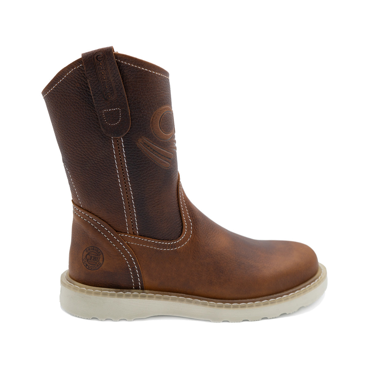 Wide-fit Rul 500 work boots in black, brown, tan, and shedron