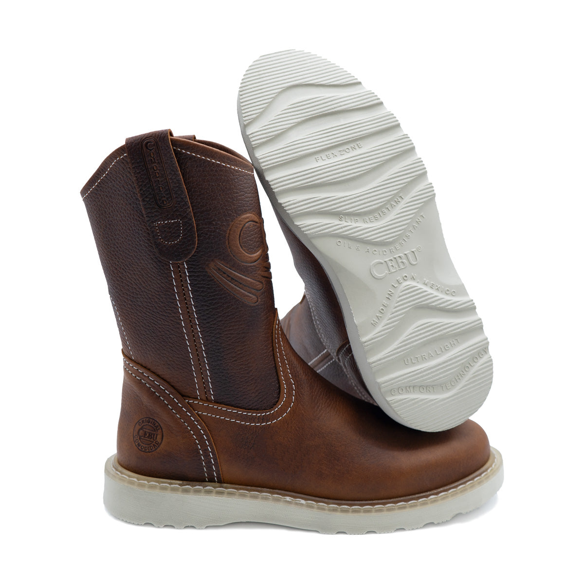 Men’s lightweight leather work boots ideal for agriculture and light construction