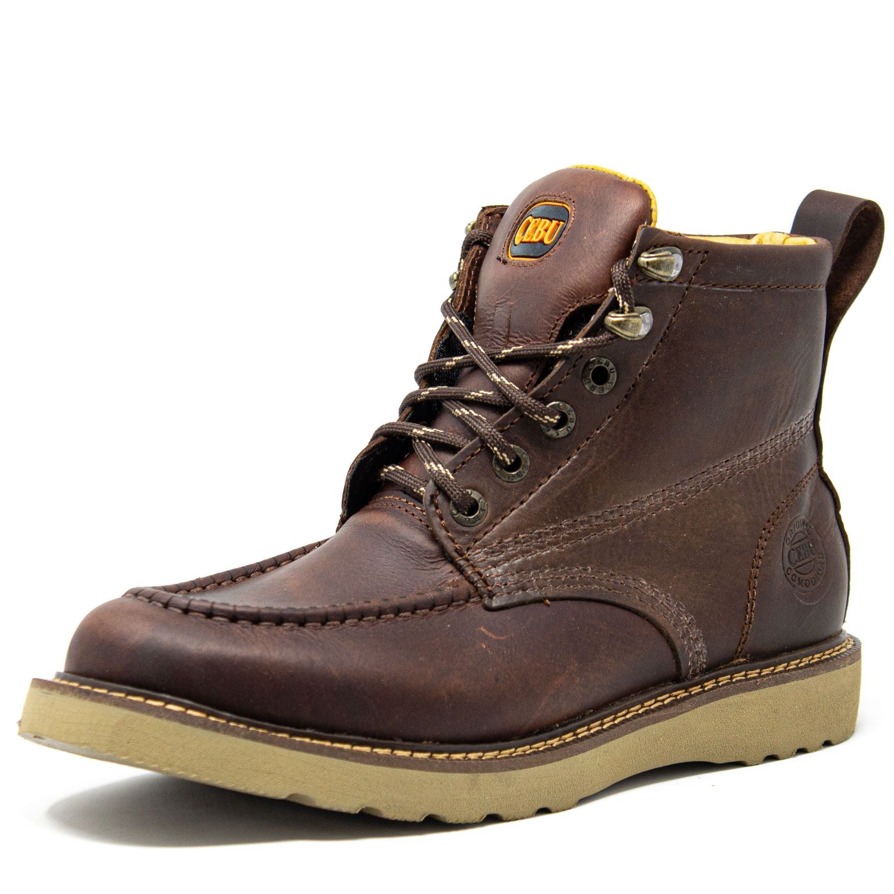 Men's Work Boots - Lightweight - Brown Work Boots - Cebu - 6" Work Boots - Brown 6in Work Boots