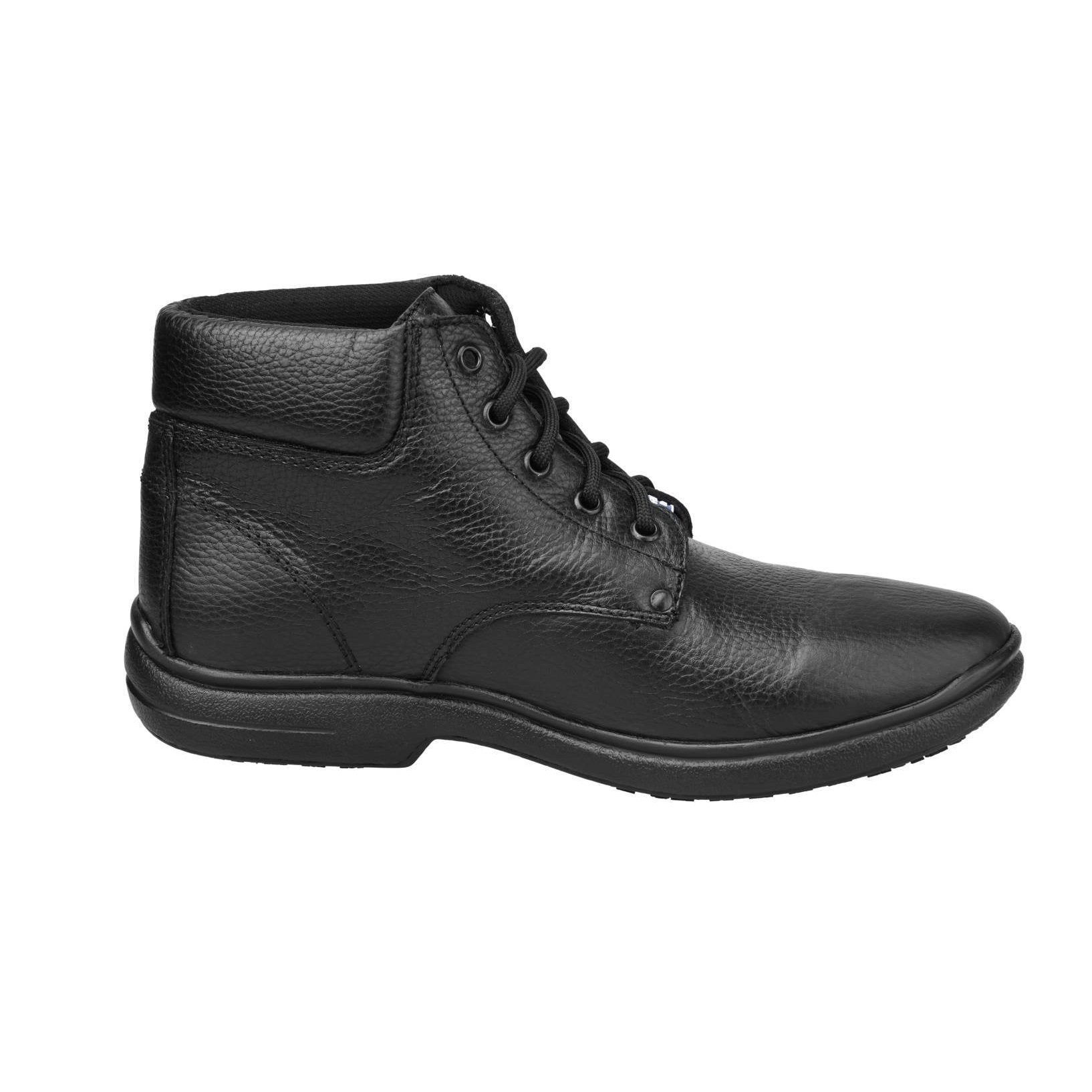 Men's Work Boots - Non Slip - Black Work Boots - Fortal - 6" Work Boots - Black 6in Work Boots