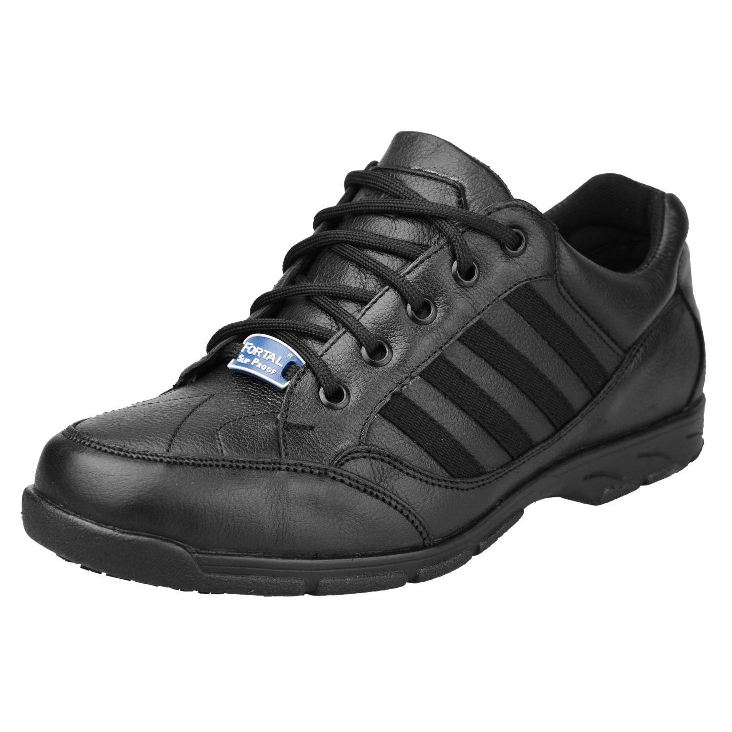 Ladies black lace up cheap work shoes