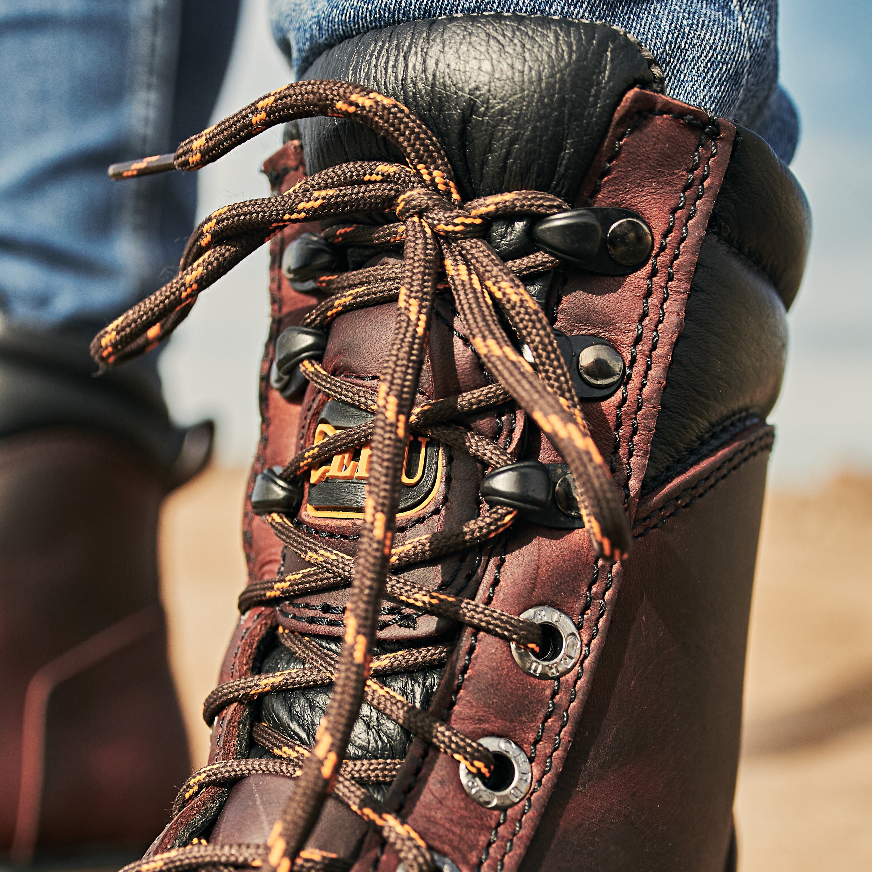 lace-up work boots full quality leather