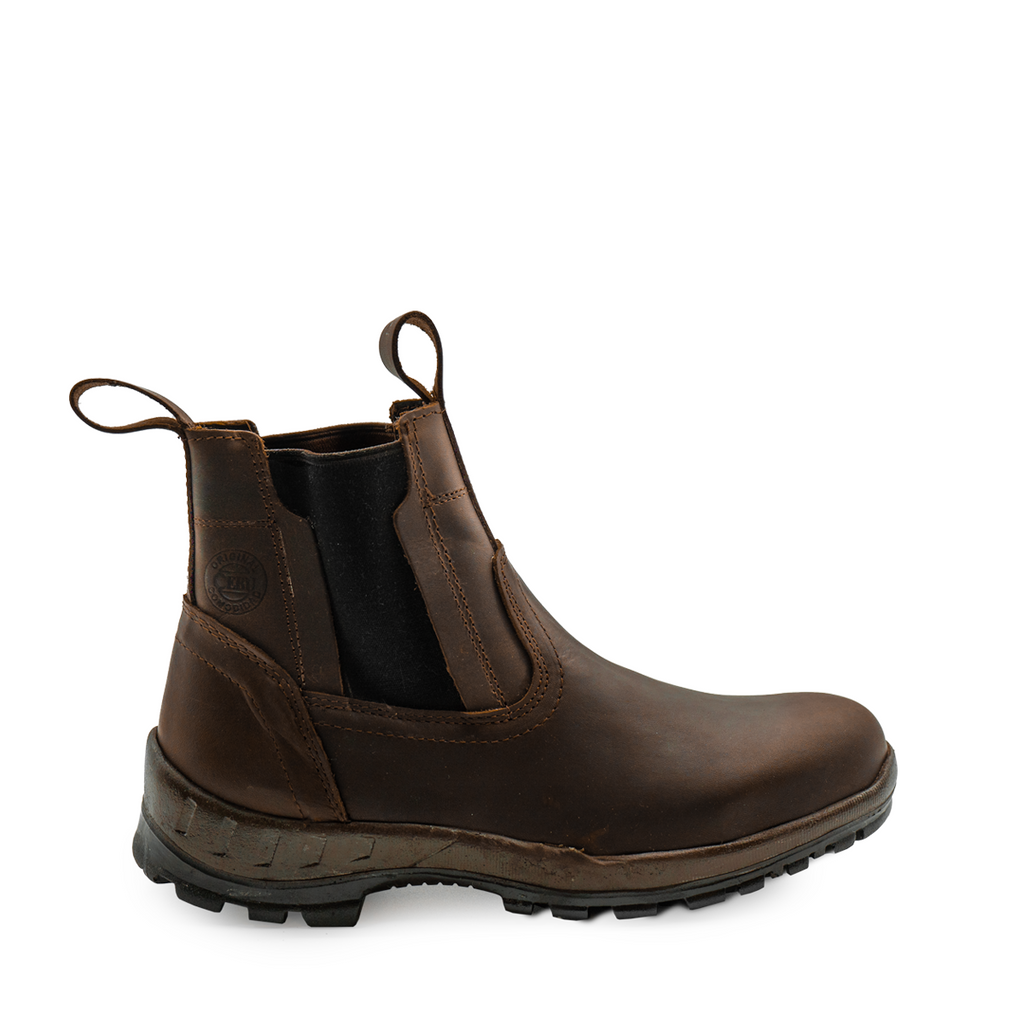 Ankle Work Boots with Steel Toe - Flexible & Lightweight - Coffee