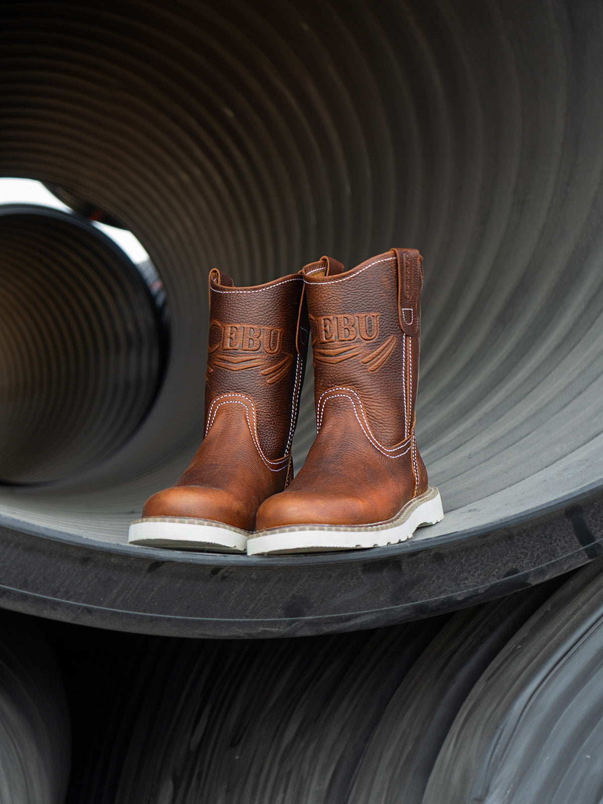 Men's Leather Work Boots - Lightweight - Cebu boots