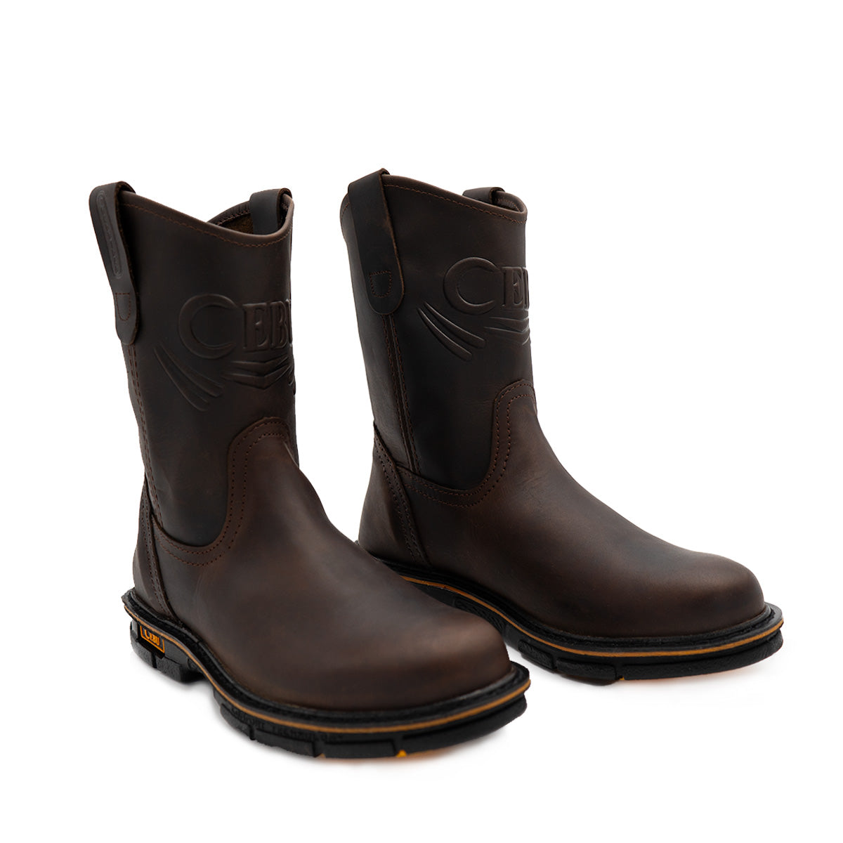 Botas de trabajo sin cordones de 10 "con punta de acero Max para hombre