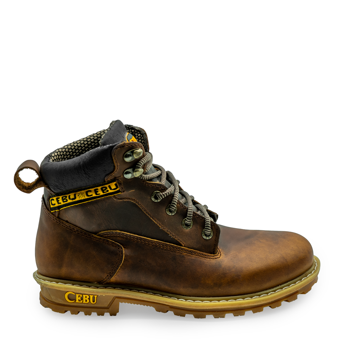 Lace-Up Work Boots with Adjustable Fit – Honey & Shedron - Cebu boots