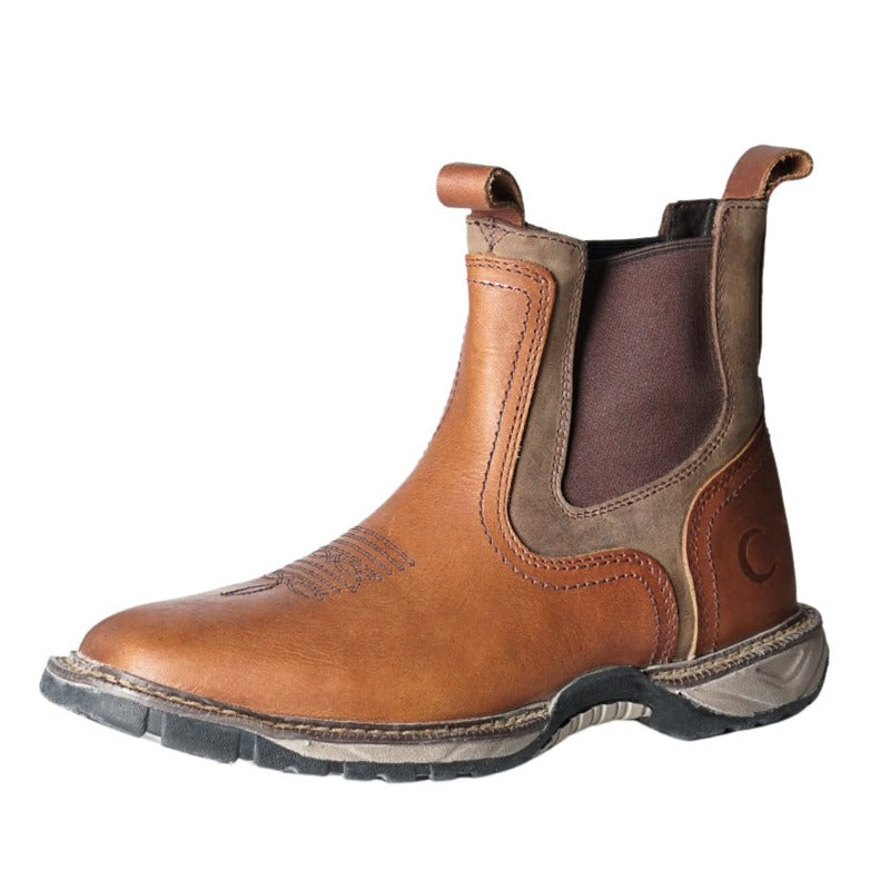 Square toe slip on boots on sale