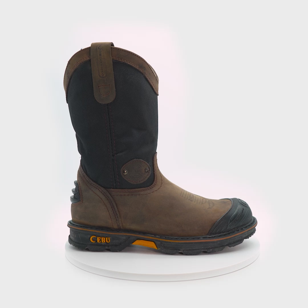 Heavy-Duty Wellington Work Boots – With Steel Toe Protection