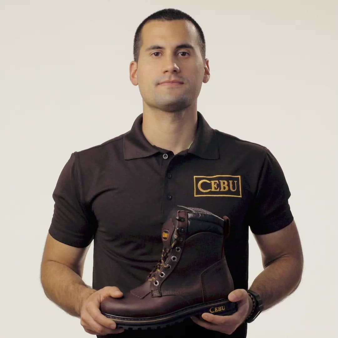Men s Work Boots Steel Toe Heavy Duty 8in Work Boots 8