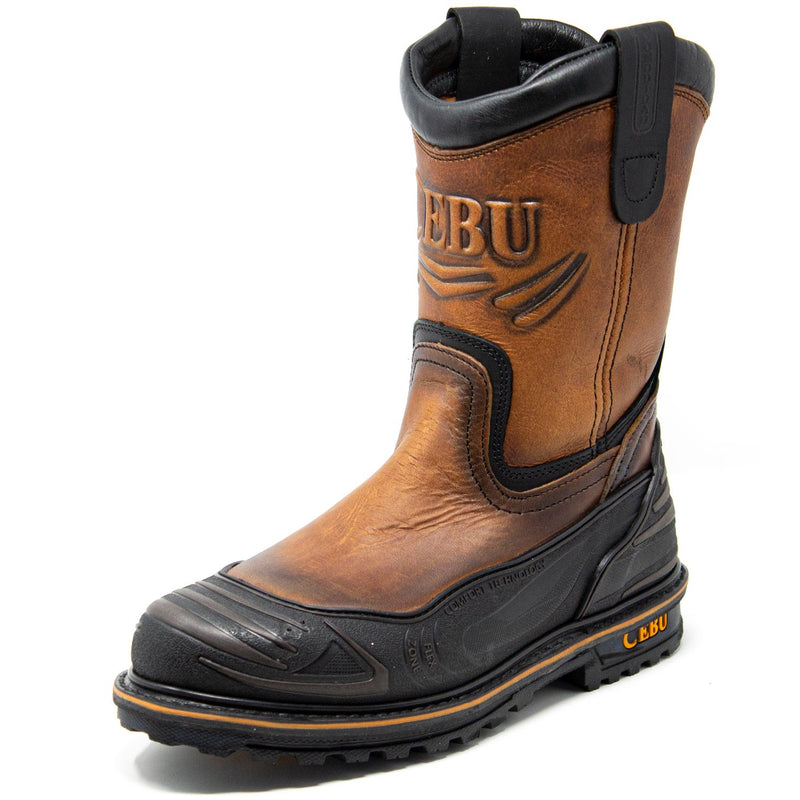 Botas de trabajo sin cordones Tk Guardax con punta de acero de 10 "para hombre