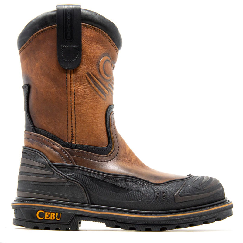 Botas de trabajo sin cordones Tk Guardax con punta de acero de 10 "para hombre