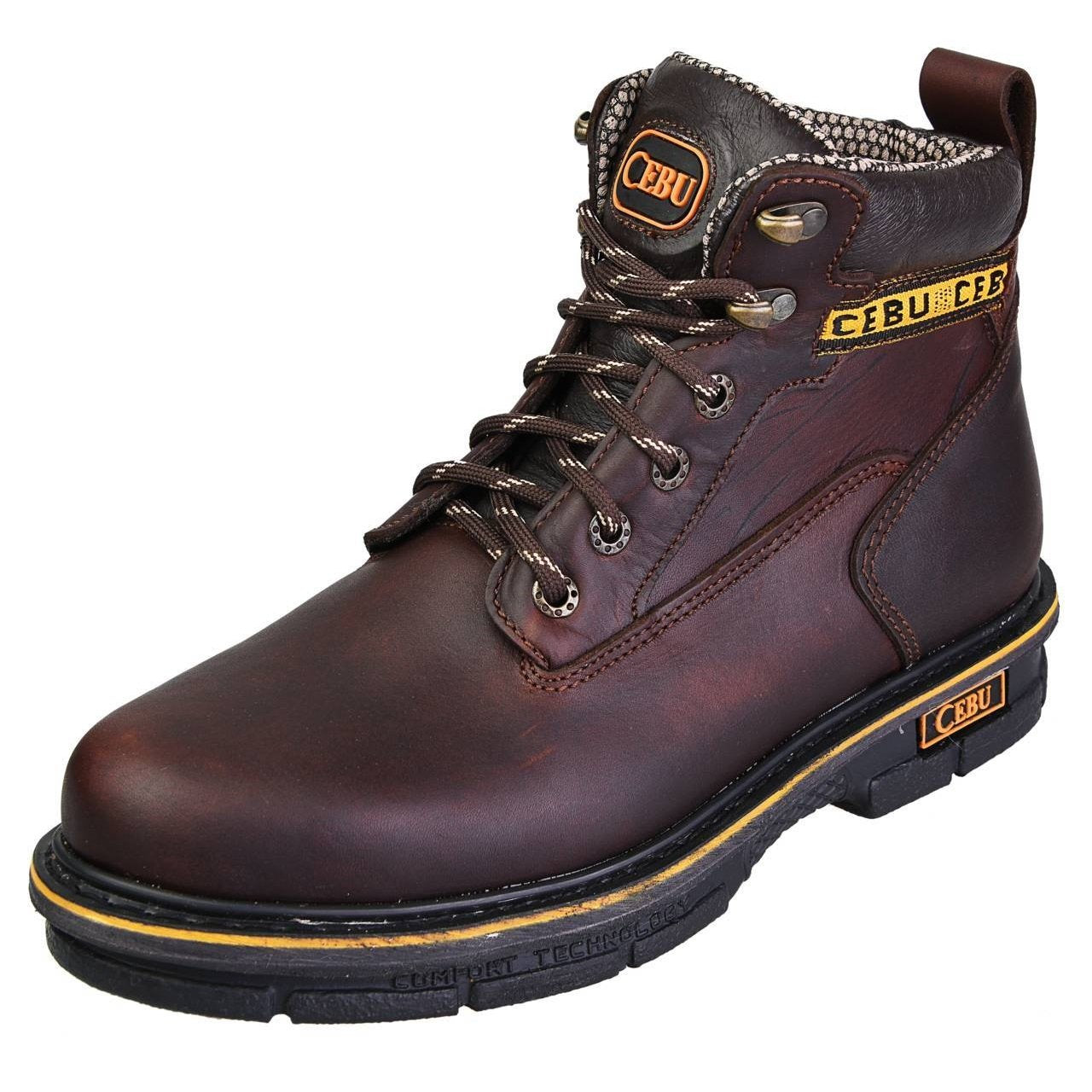 Men's Work Boots - Versatile - Brown Work Boots - Cebu - 6" Work Boots - Brown 6in Work Boots