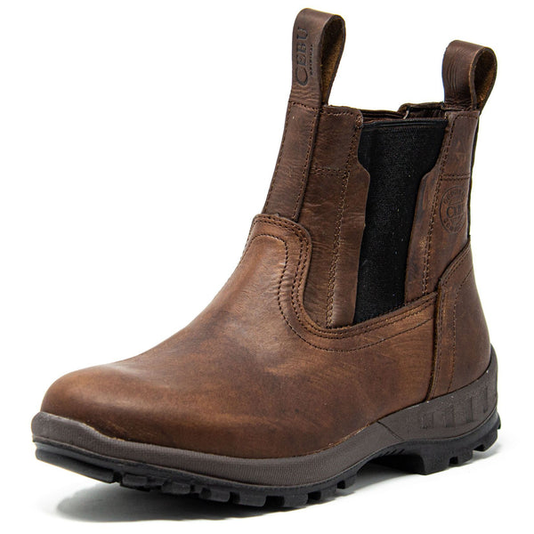 Men's Work Boots - Slip On & Lightweight - Brown Work Boots - Cebu - Slip On Work Boots - Brown Ankle Work Boots
