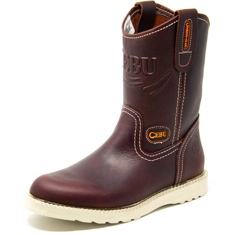 Men's Work Boots - Lightweight & Wedge Sole - Shedron Work Boots - Cebu - Pull On Work Boots - Shedron Wellington Work Boots