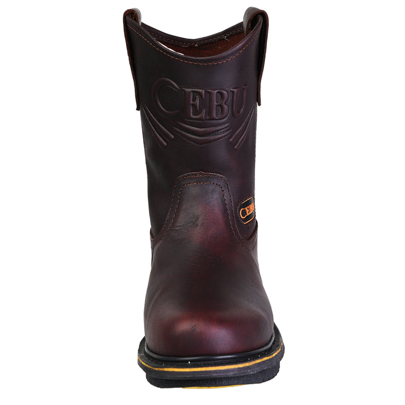 Men's Work Boots - Wedge Sole - Shedron Work Boots - Cebu - Pull On Work Boots - Shedron Wellington Work Boots