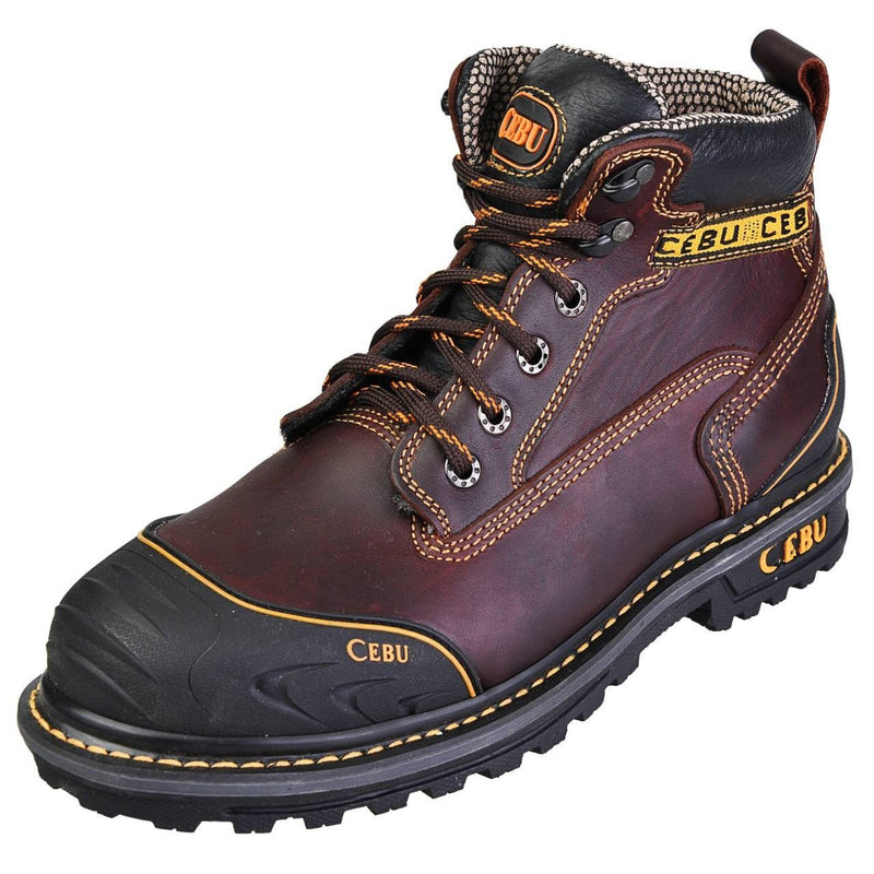 Men's Work Boots - Heavy Duty & Rubber Shield - Shedron Work Boots - Cebu - 6" Work Boots - Shedron 6in Work Boots