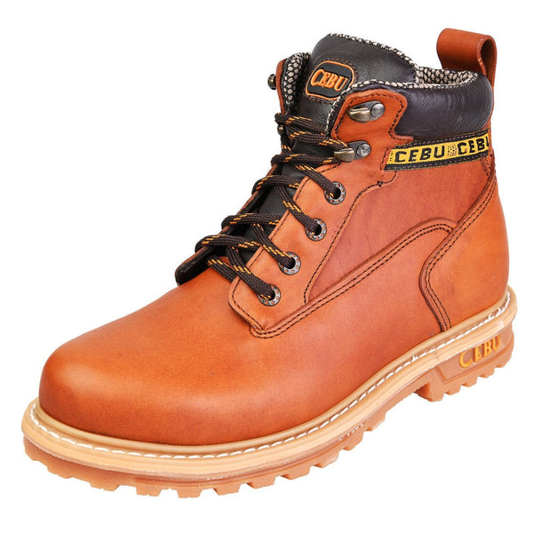Men's Work Boots - Heavy Duty - Tan Work Boots - Cebu - 6" Work Boots - Honey 6in Work Boots