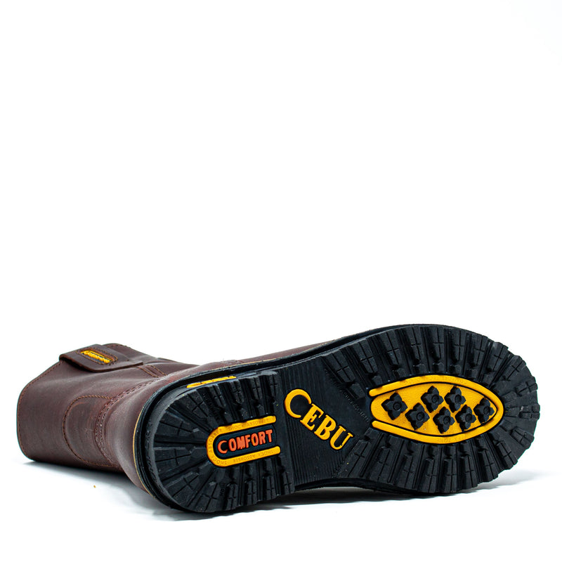 Men's Work Boots - Elastic & Heavy Duty - Shedron Work Boots - Cebu - Pull On Work Boots - Shedron Wellington Work Boots