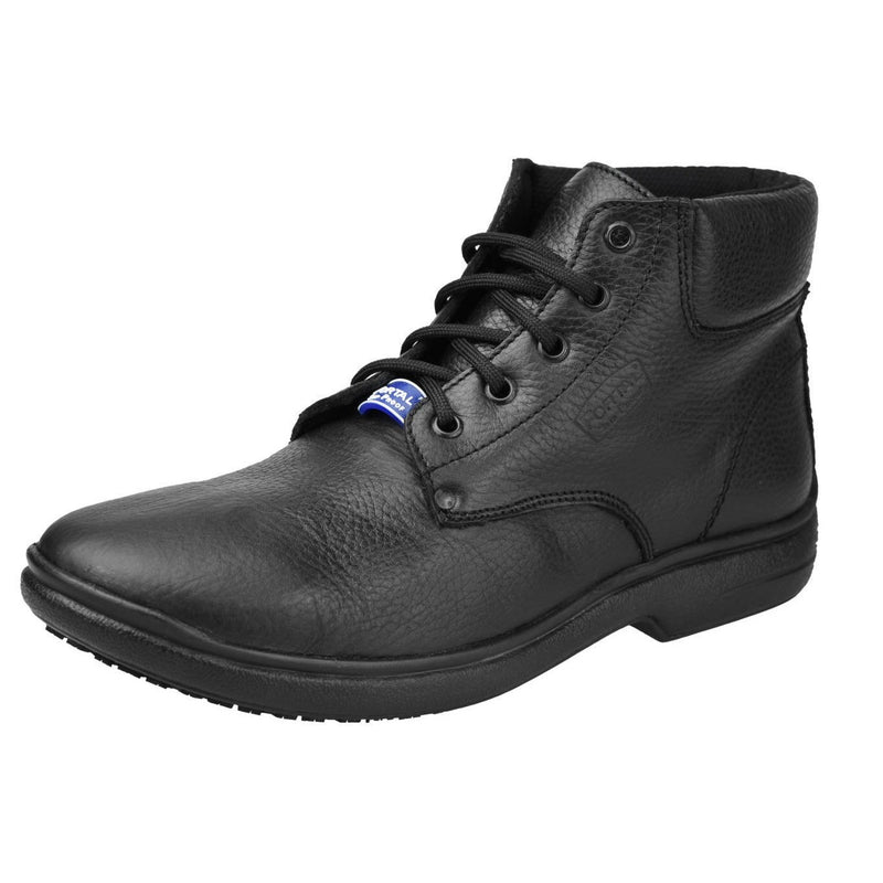 Men's Work Boots - Non Slip - Black Work Boots - Fortal - 6" Work Boots - Black 6in Work Boots
