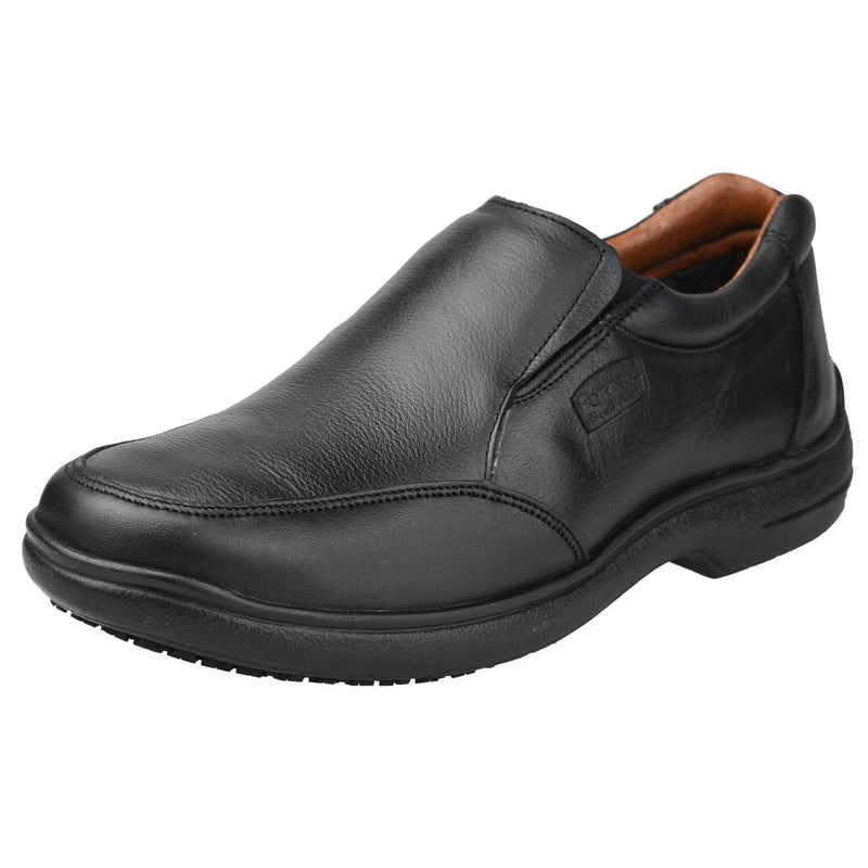 Men's Work Shoes - Non Slip - Black Work Shoes - Fortal - Slip On Work Shoes - Black Slip On Shoes