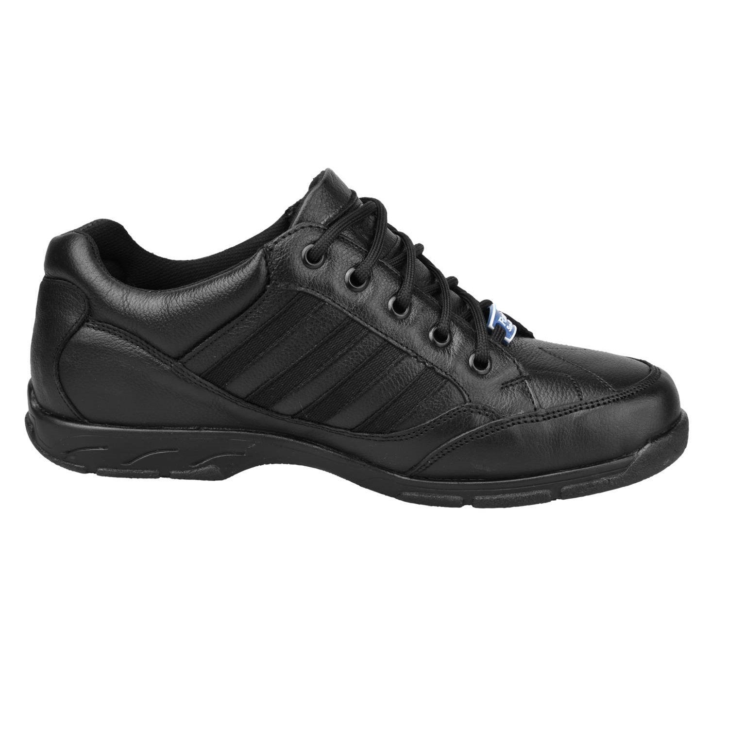 Womens black lace store up work shoes