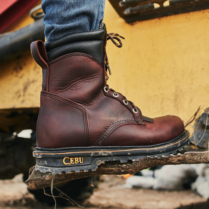 Botas de trabajo de 8 "con punta de acero Tk Lacer para hombre