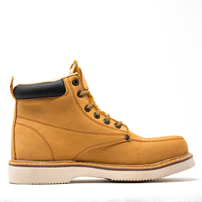 Men's Work Boots - Wedge Sole & Lightweight - Tan Work Boots - Labrador - 6" Work Boots - Honey 6in Work Boots