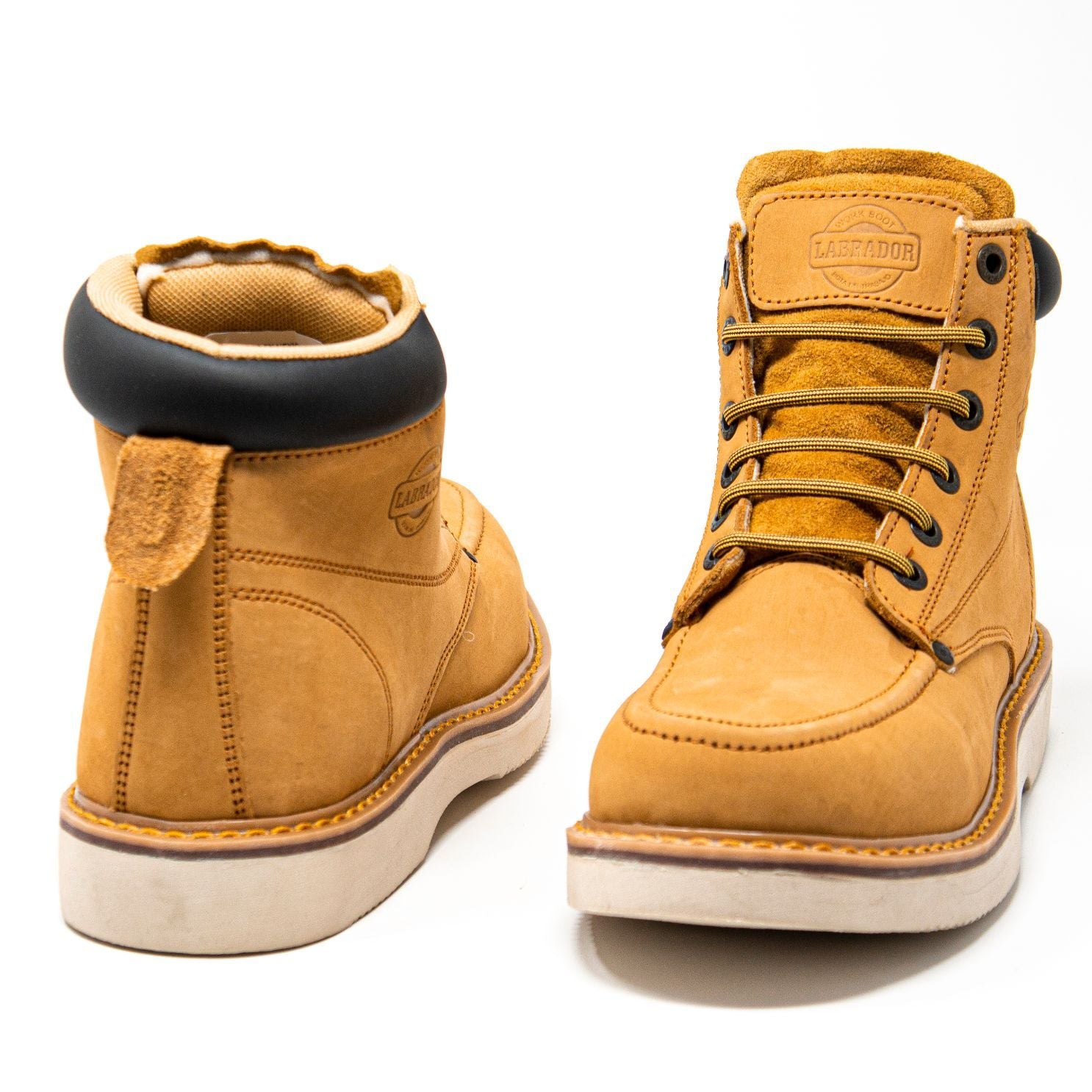 Men's Work Boots - Wedge Sole & Lightweight - Tan Work Boots - Labrador - 6" Work Boots - Honey 6in Work Boots