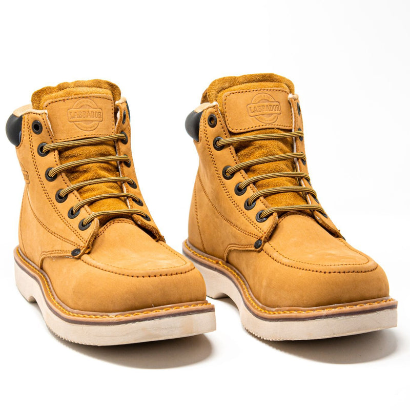 Men's Work Boots - Wedge Sole & Lightweight - Tan Work Boots - Labrador - 6" Work Boots - Honey 6in Work Boots