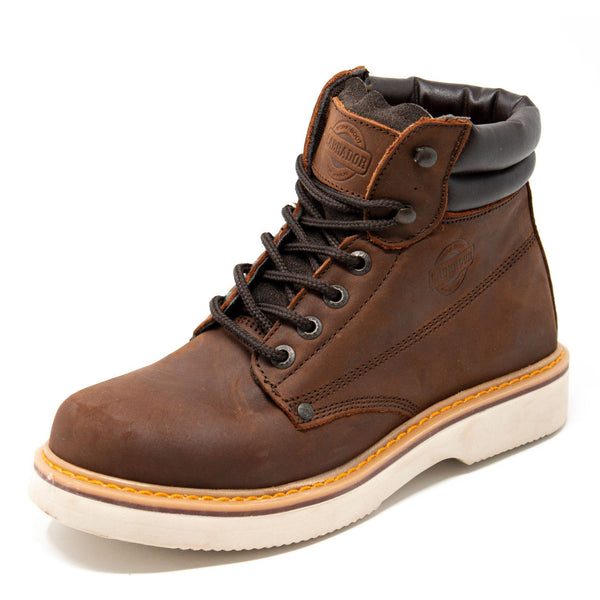 Men's Work Boots - Wedge Sole & Lightweight - Brown Work Boots - Labrador - 6" Work Boots - Copper 6in Work Boots