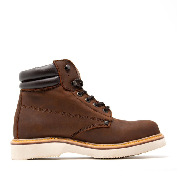 Men's Work Boots - Wedge Sole & Lightweight - Brown Work Boots - Labrador - 6" Work Boots - Copper 6in Work Boots