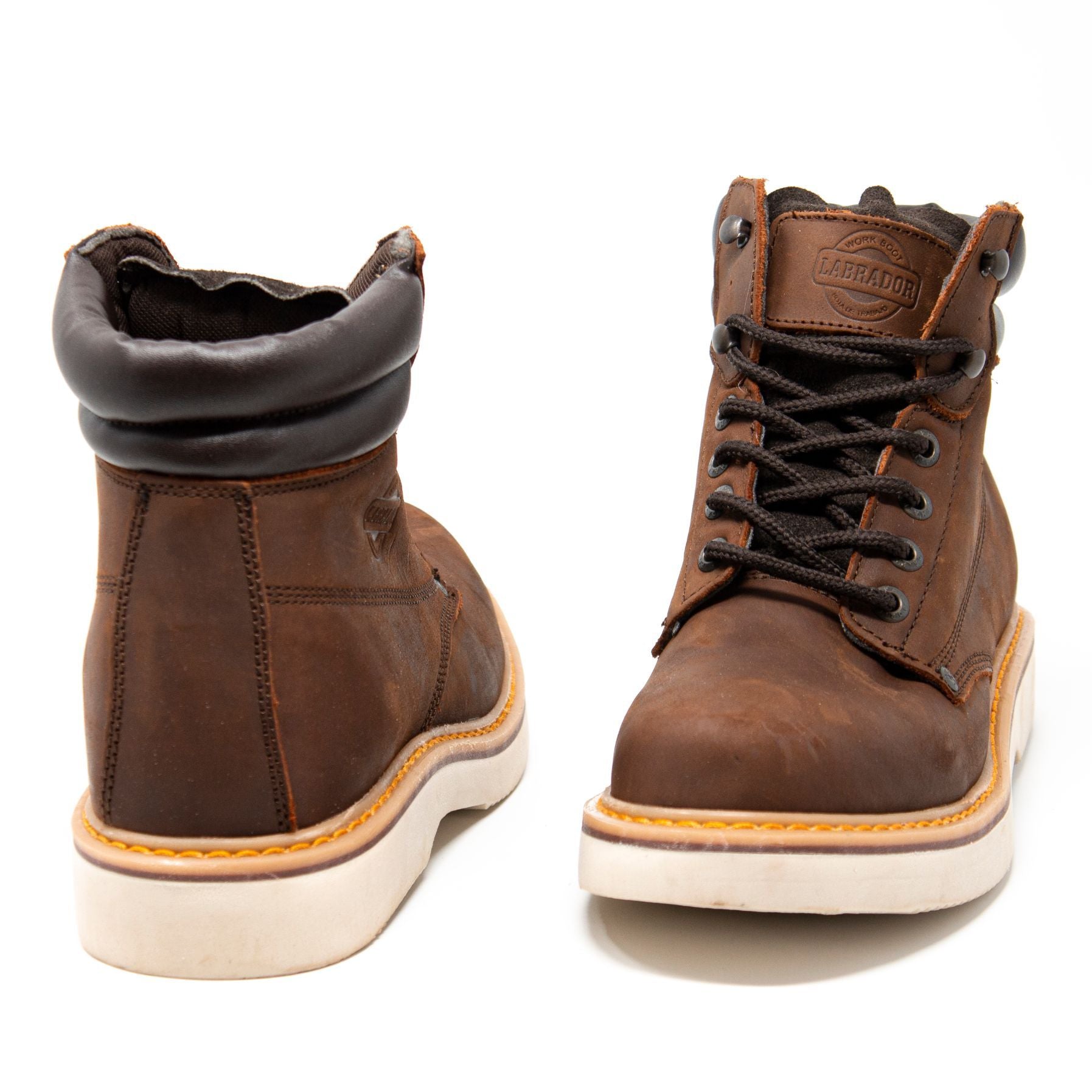 Men's Work Boots - Wedge Sole & Lightweight - Brown Work Boots - Labrador - 6" Work Boots - Copper 6in Work Boots
