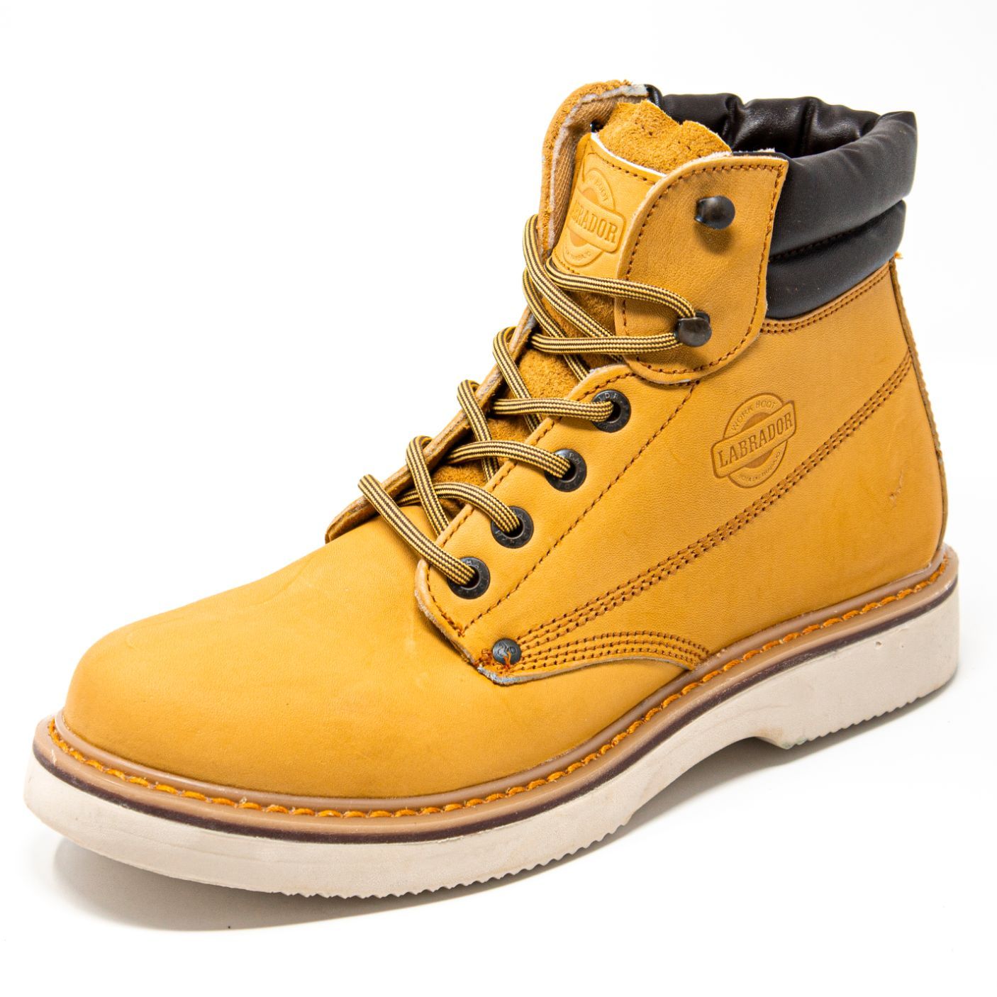 Men's Work Boots - Wedge Sole & Lightweight - Tan Work Boots - Labrador - 6" Work Boots - Honey 6in Work Boots