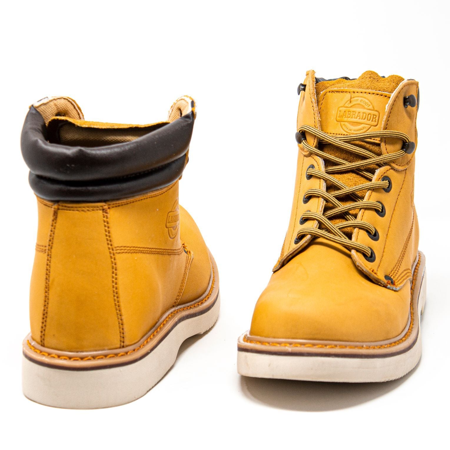 Men's Work Boots - Wedge Sole & Lightweight - Tan Work Boots - Labrador - 6" Work Boots - Honey 6in Work Boots
