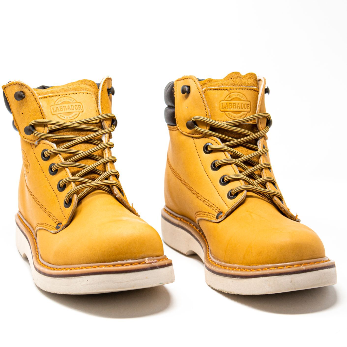 Men's Work Boots - Wedge Sole & Lightweight - Tan Work Boots - Labrador - 6" Work Boots - Honey 6in Work Boots