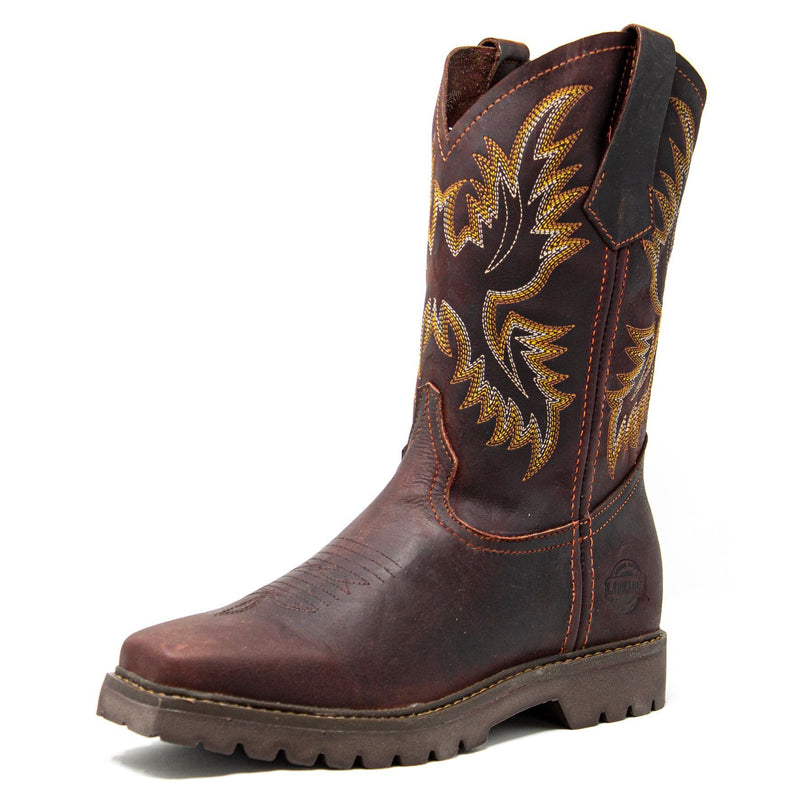 Men's Work Boots - Square Toe & Lightweight - Shedron Work Boots - Labrador - Pull On Work Boots - Shedron Wellington Work Boots