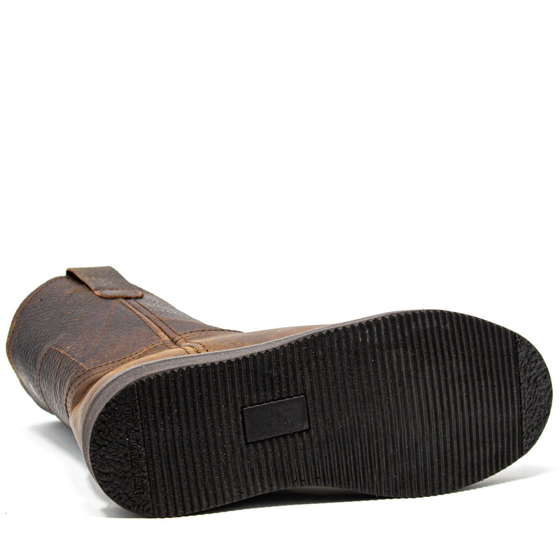 Men's Work Boots - Lightweight & Wedge Sole - Brown Work Boots - Labrador - Pull On Work Boots - Brown Wellington Work Boots