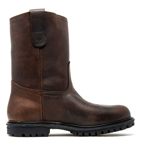 Men's Work Boots - Heavy Duty - Brown Work Boots - Labrador - Pull On Work Boots - Chocolate Wellington Work Boots