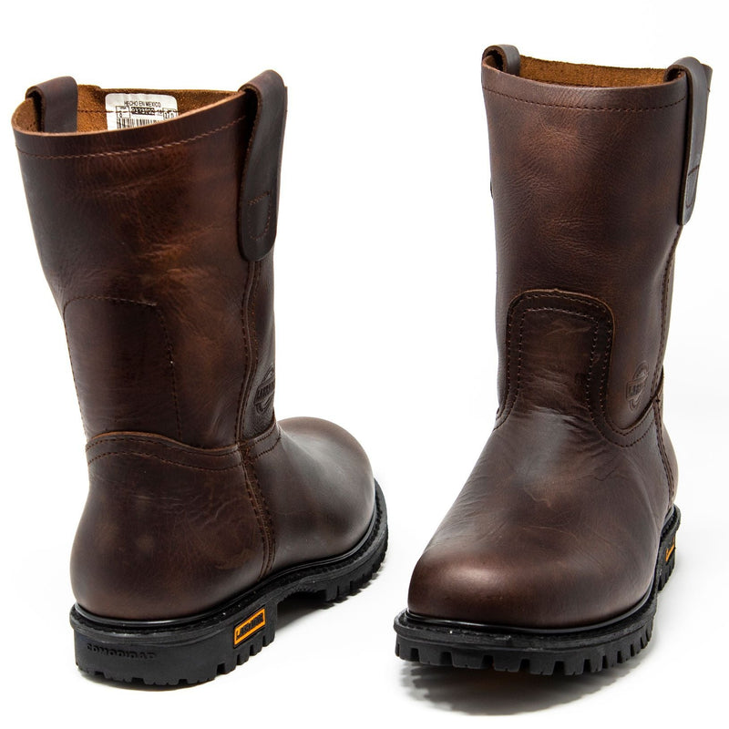 Men's Work Boots - Heavy Duty - Brown Work Boots - Labrador - Pull On Work Boots - Chocolate Wellington Work Boots