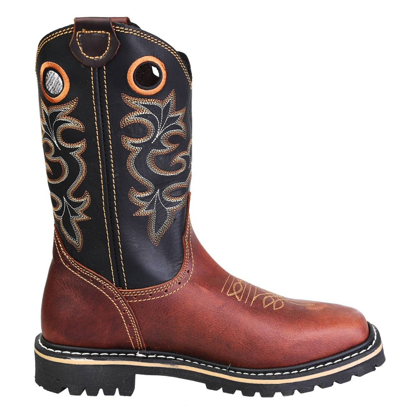 Men's Work Boots - Steel Toe - Shedron Work Boots - Pradera - Pull On Work Boots - Shedron Wellington Work Boots