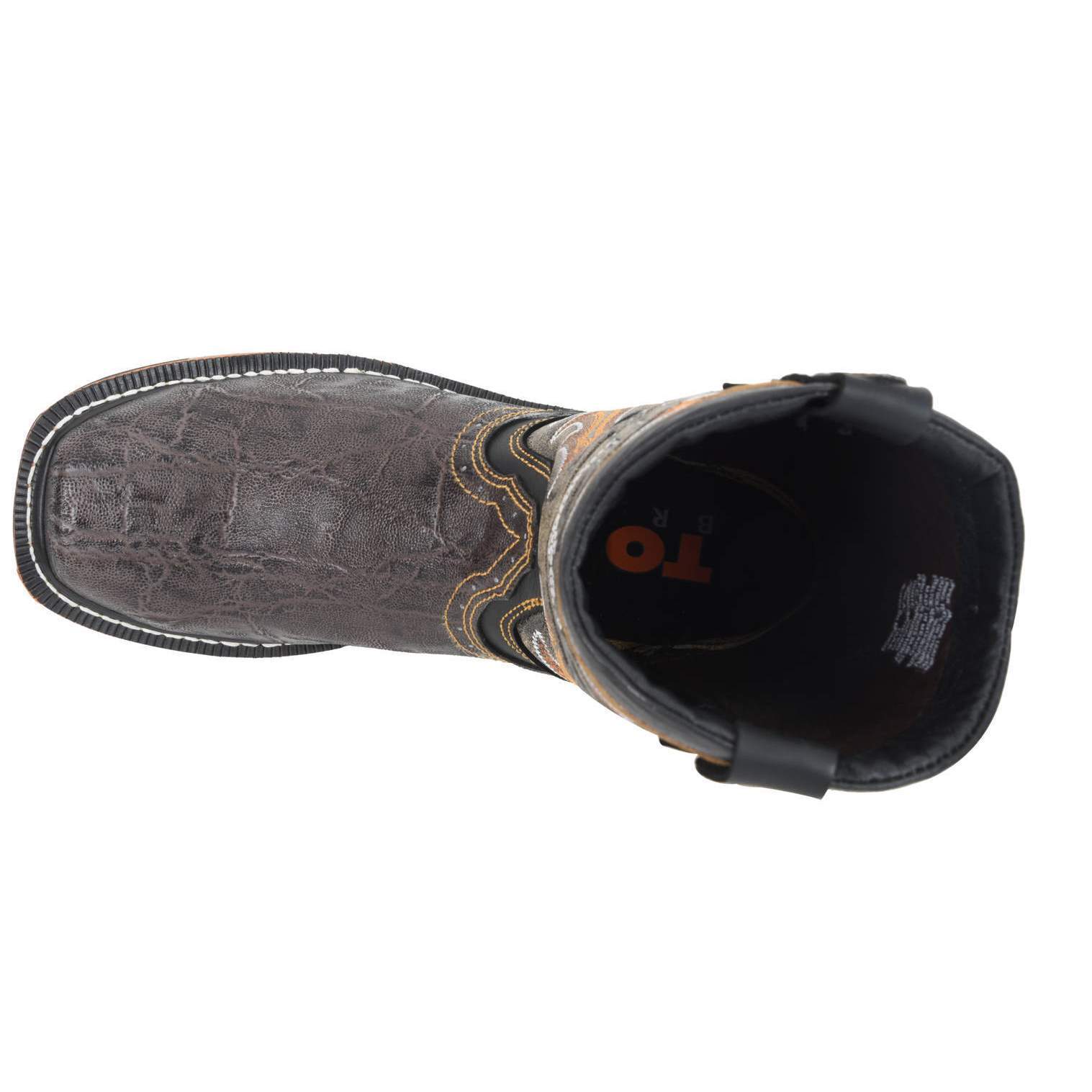 Men's Work Boots - 3-Layer Sole & Composite Toe - Brown Work Boots - Toro Bravo - Pull On Work Boots - Brown Wellington Work Boots