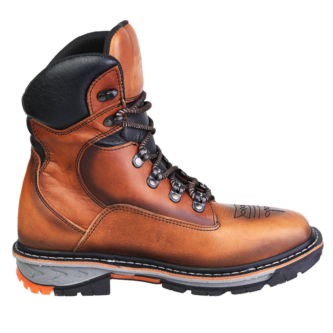 Men's Work Boots - Steel Toe & 3-Layer Sole - Tan Work Boots - Toro Bravo - 8" Work Boots - Tan 8in Work Boots