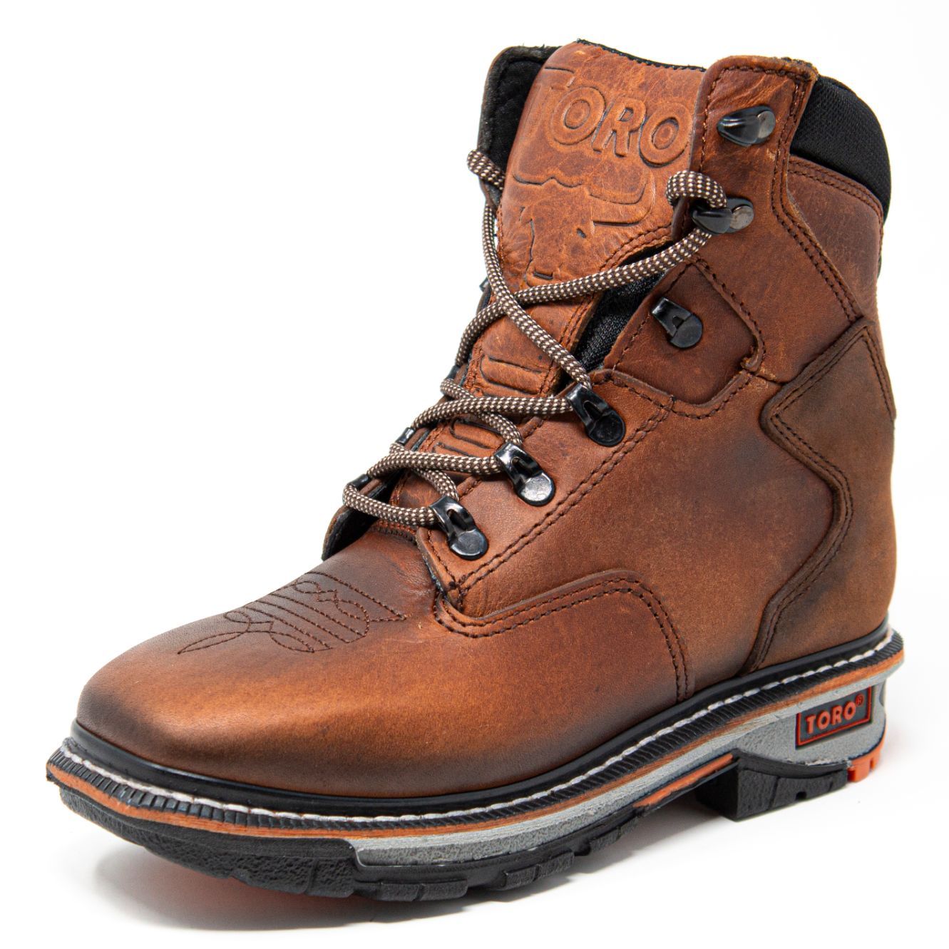 Women's Work Boots - 3-Layer Sole & Soft Toe - Tan Work Boots - Toro Bravo - 8" Work Boots - Tan 8in Work Boots