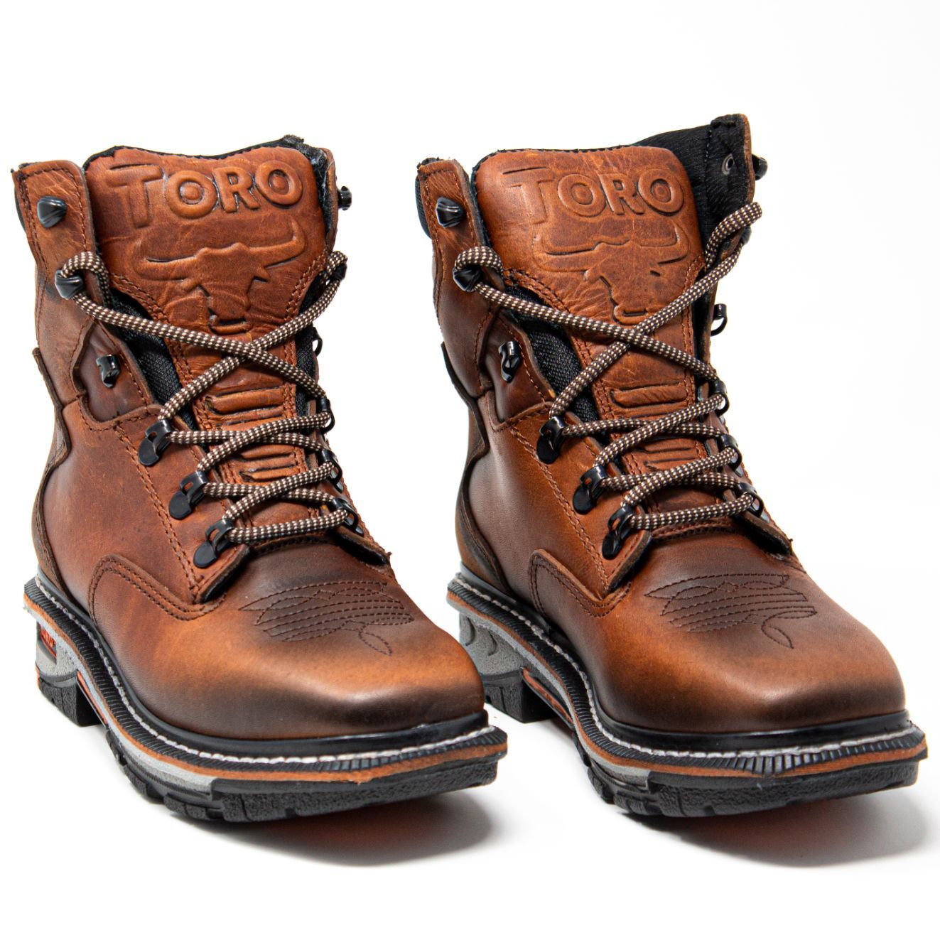 Women's Work Boots - 3-Layer Sole & Soft Toe - Tan Work Boots - Toro Bravo - 8" Work Boots - Tan 8in Work Boots